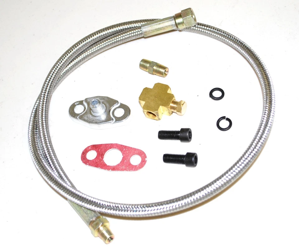 T04B Turbocharger NEW DESIGN 3"VBAND FLANGE w/Oil Feed Line& Oil Return Line - Изображение 4 из 4