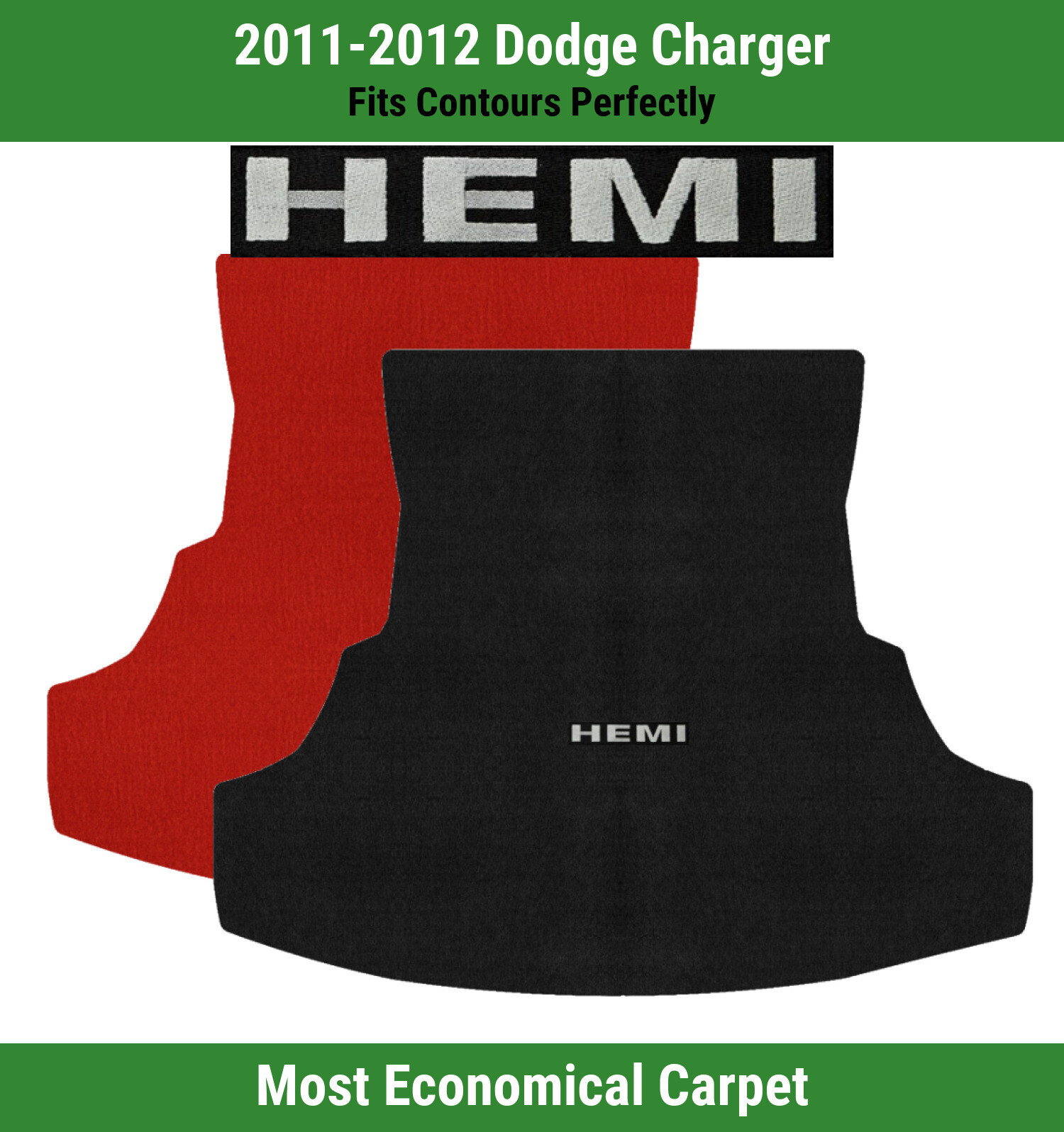 Lloyd Velourtex Trunk Carpet Mat for '1112 Dodge Charger w/Silver on