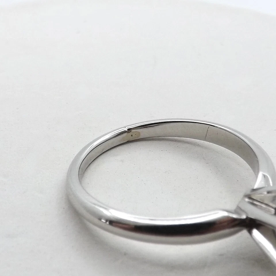 Platinum Solitaire Engagement Ring Setting 6 Prong Tiffany Style 1 to 2ct Round - Image 3 of 4