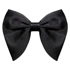 Oversized Bow Ties for Men, Black/Red Big Bow Tie, Solid Color Pretie Black*1