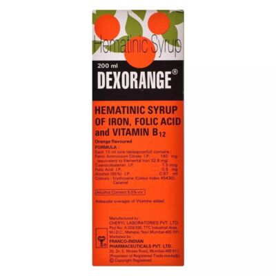 Dexorange Syrup 200ml Multivitamin Syrup 100% Safe (Orange Flavored), Fast Ship