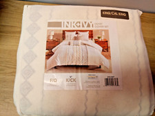 INK IVY Imani Cotton Printed Duvet Cover Set with Chenille