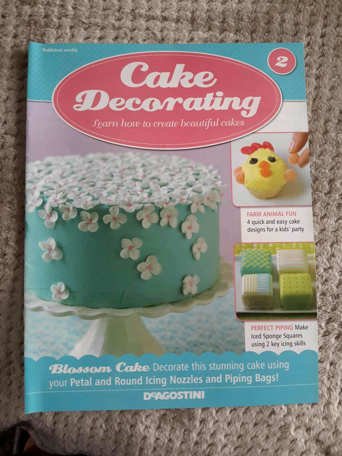 Deagostini Cake Decorating Magazine ISSUE 2 blossom cake | eBay