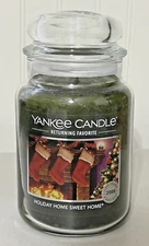 Yankee Candle HOLIDAY HOME SWEET HOME 22 oz Jar Candle NEW