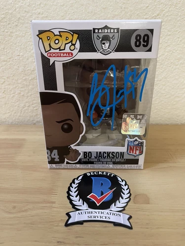Bo Jackson SIGNED • AUTOGRAPHED • Raiders Funko POP! #89 • BECKETT WITNESS COA •