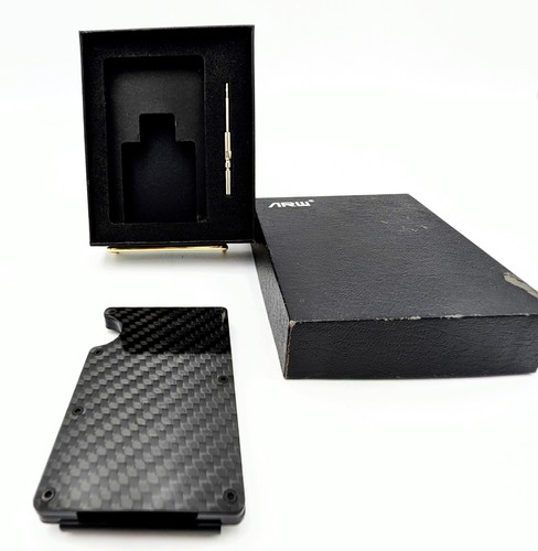 ARW minimalist ARW Carbon Fiber RFID Blocking Minimalist Wallet Slim Card Holder - Picture 2 of 8