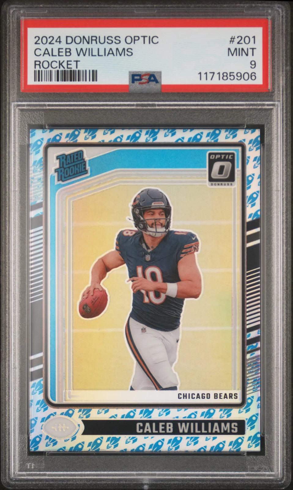 Caleb Williams 2024 Panini Donruss Optic #201 Rocket PSA 9