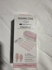 Dashing Diva GLAZE, Starter Kit, Pearly Whites, Includes 32 Strips and LED Lamp