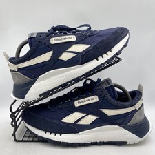 Reebok Classic Legacy Navy Suede White Trainers Size UK 9 Mens Low Top FY7745
