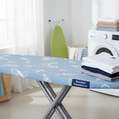 Bügelbrettbezug mit Polsterung 140x45 130x45 Baumwolle Elastikband Klett