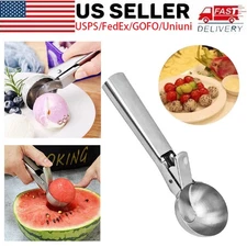 1PCS Stainless Steel Ice Cream Scoop Multifunctional Ice Cream Ball Scoop