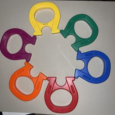 Learning Resources, 6 Primary multicolored magnetic horseshoes. Ages 3 and up.