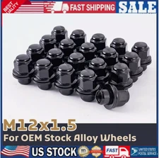 20 Black Toyota/Lexus/Scion OEM Factory Style 12X1.5 Mag/Flat Seat Lug Nuts&#