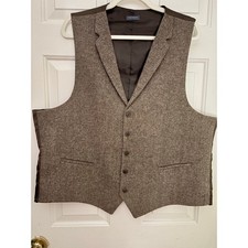 Madison Men s Wool Blend Dress Vest Brown Size XXL