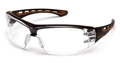 Easley Safety Glasses, Clear Anti-Fog Lens, Black/Tan Frame CHB810ST