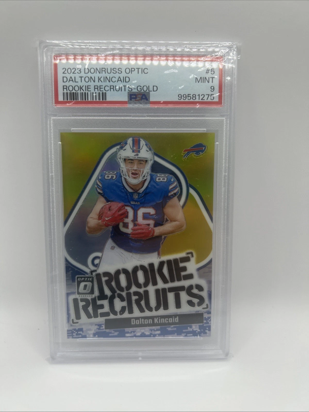 Dalton Kincaid Panini Donruss Optic Rookie Recruits #5 Gold