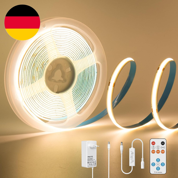 Pautix Cob Led Streifen 3M Warmweiss 2700K,480Leds/M 24V Dimmbar Led Strip Light-image