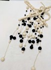 Pottery Barn Kids West Elm Felted Pom-Pom Crib Mobile Nursery Black Cream 30” — photo 2