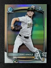 2025 Bowman Chrome Draft JAMIE ARNOLD 1st Prospect Refractor Athletics #BDC-30