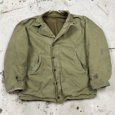 Vintage 40s WW2 US Military M41 Field Jacket Mens Large M1941 Army