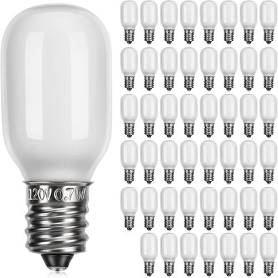 48 Pieces Christmas Village Replacement Light Bulbs, E12 Candelabra Base T20 LED