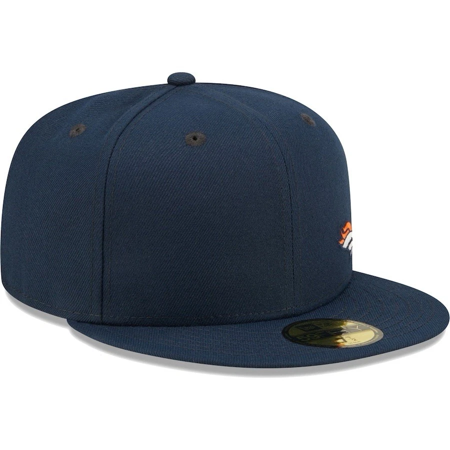 Gorra New Era 59FIFTY NFL Denver Broncos impecable azul marino ajustada para hombre talla 7 5/8 Foto 3 de 4