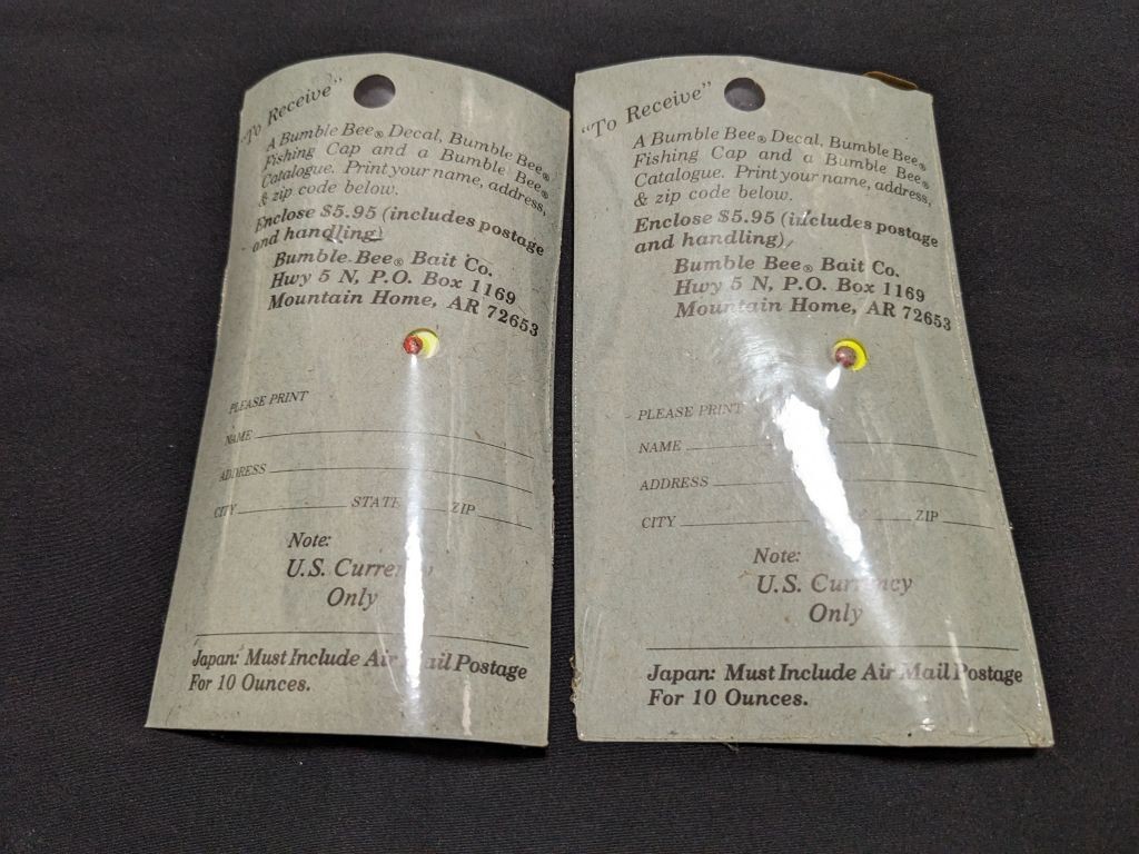 Bumble Bee spinnerbait 1/4oz set of 2 Near Mint1 Bumble Bee Bait Co. American - Image 4