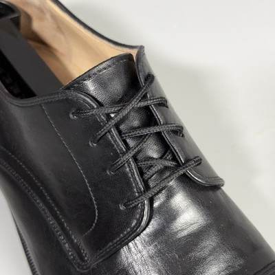 Bally Mens Black Leather Cap Toe Oxford Dress Shoes Made  display picture 2