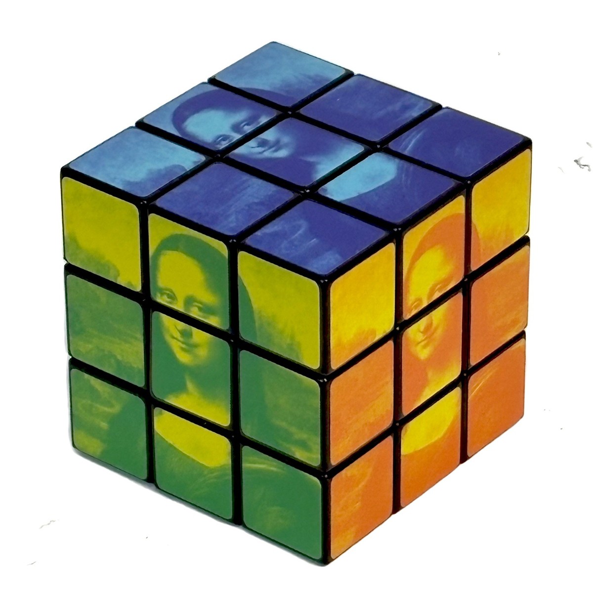 The Louve Museum 3x3 Pop Art Mona Lisa Rubik's Cube with Acrylic
