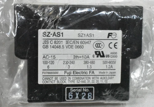 Fuji Electric SZ-AS1 Auxiliary Contact Block