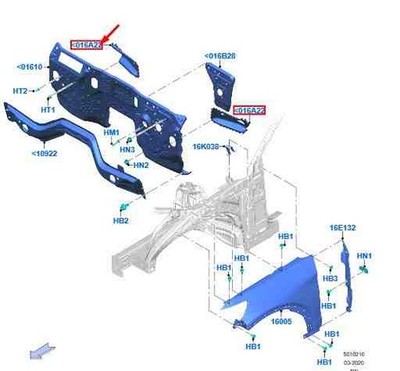 Ford USA Explorer MK6 Armaturenbrett-Verstärkung links 2415044 NEU ORIGINAL