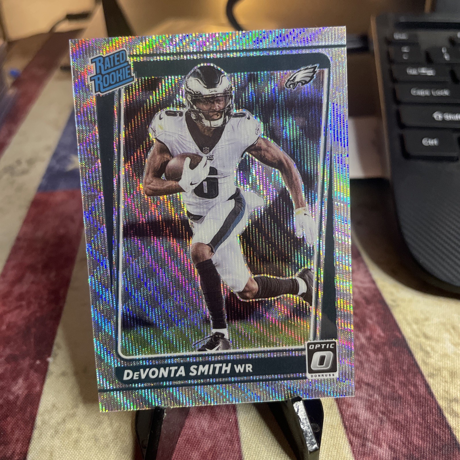 2021 Panini Donruss Optic - Rated Rookie Devonta Smith #205 Wave Prizm /299 (RC)