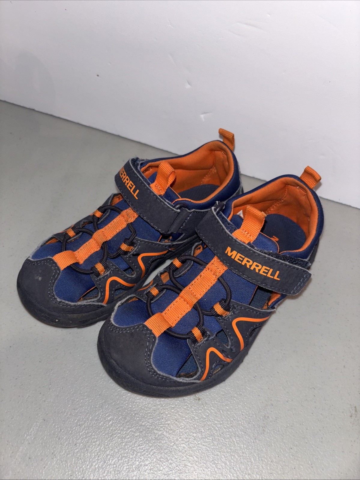 Sandali Merrell ragazzo taglia 10M blu arancione