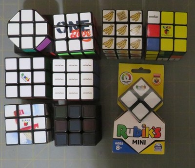 9 rubik's cubes - chex, thermal, 2x2, fish