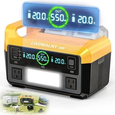NEW 550W Power Station Compatible with Dewalt: LIVOWALNY Portable Generator DC