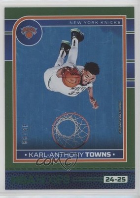 2024-25 Panini NBA Hoops Green 48/99 Karl-Anthony Towns #5 0u7i