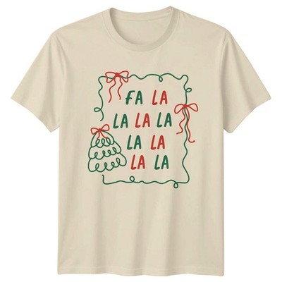 Fa La La Christmas Holidays Herren T-Shirt Damen Graphic Tee
