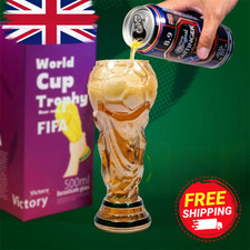 2026 FIFA World Cup Trophy Beer Glass - Iridescent Bar Football Decor Mug UK