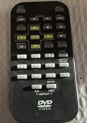 DVD Video Remote Control Black Unbranded OEM Tested Working And Clean