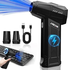 Electric Air Duster - 130,000 RPM, Brushless Motor, 3-Gear Adjustable - Black 