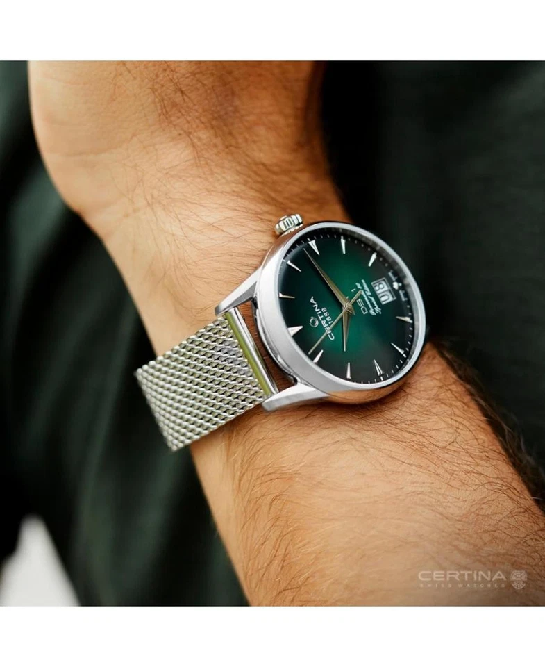 CERTINA Men Analog Automatic Casual Watch Classic Dress Green Dial Waterproof Ro - Image 3 of 4