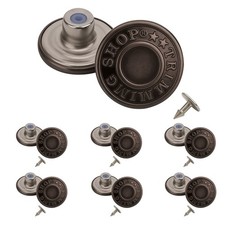 14/17/20/25mm Jeans Buttons Hammer on Denim Replacement with Aluminum Back Pins