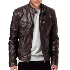 Giacche in pelle da moto slim fit