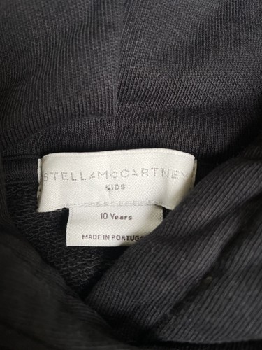 Stella McCartney Kinder Hoodie 10 schwarz Regenbogen Herzen LOVE MORE Grafik ungetragen - Bild 5 von 6