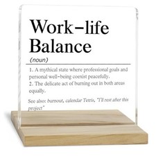 Work Life Definition Decor Sign, Inspirational Gifts for Women Friends Balance