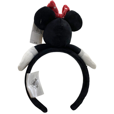 Disney Black Headband with White Plush Mickey Glove Ears Ear Headband: Mickey Gloves (Plush) main image 2