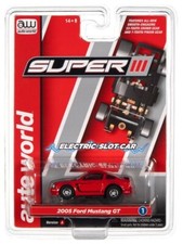 SUPER III 2005 FORD MUSTANG GT RED AUTO WORLD HO SLOT CAR AW SC383-1R