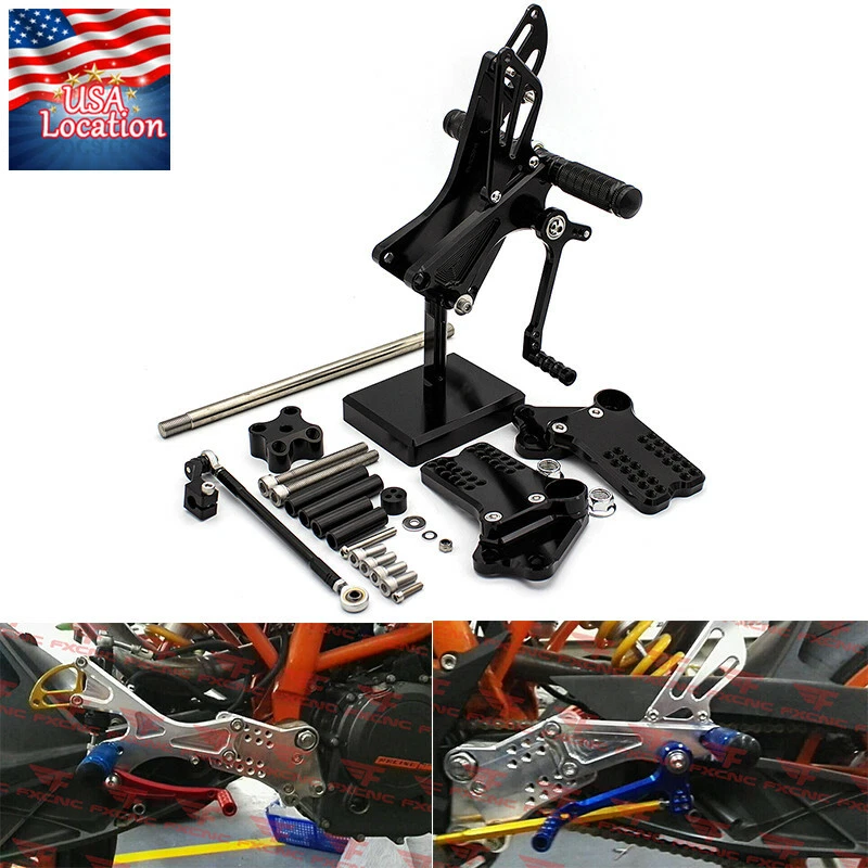 Reposapiés estriberas trasero para KTM Duke 125 200 390 2011-2017 RC250 RC390 GP EE. UU. Foto 3 de 4