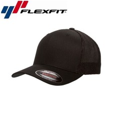 Flexfit Recycled Mesh Trucker Cap S/M Schwarz Schwarz