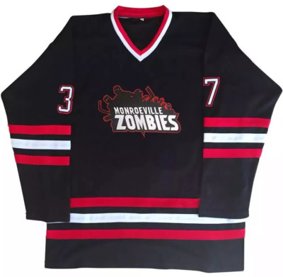 Movie Rogen Kevin Smith #37 Zombies Hockey Jersey Sewn Custom Youth/Men S-6XL